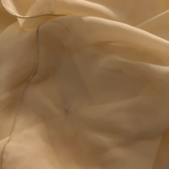 Elegant Long Satin and Chiffon Dress - Picture 3 of 5